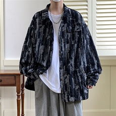 春秋夹克牛仔外套大码港风日系小众痞帅夹克1016-1JK65P98K128，男装夹克，星座1016-1（原电商B408-1）