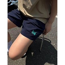乌梅紫色蝴蝶短裤男夏外穿多巴胺户外速干裤子美式运动休闲沙滩裤，男装牛仔裤，电商A061