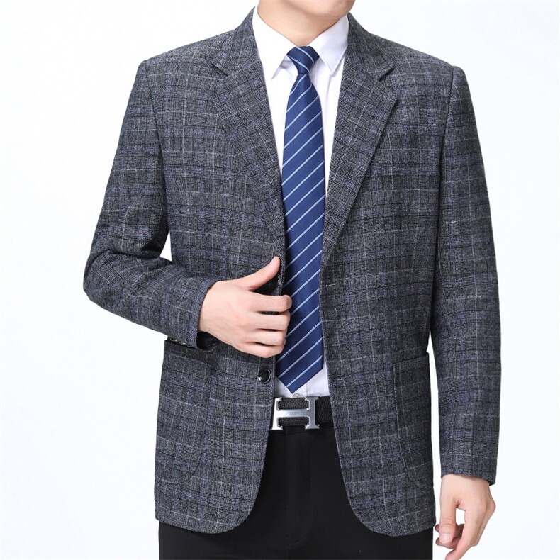 中老年人新款男士秋装商务休闲西装外套秋季中年男装上衣西服,男装西服,电商B212（原钱塘6029）