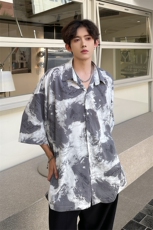 夏季帅气抽象涂鸦宽松男士衬衫A071-C13-P35，男装衬衫，电商A071