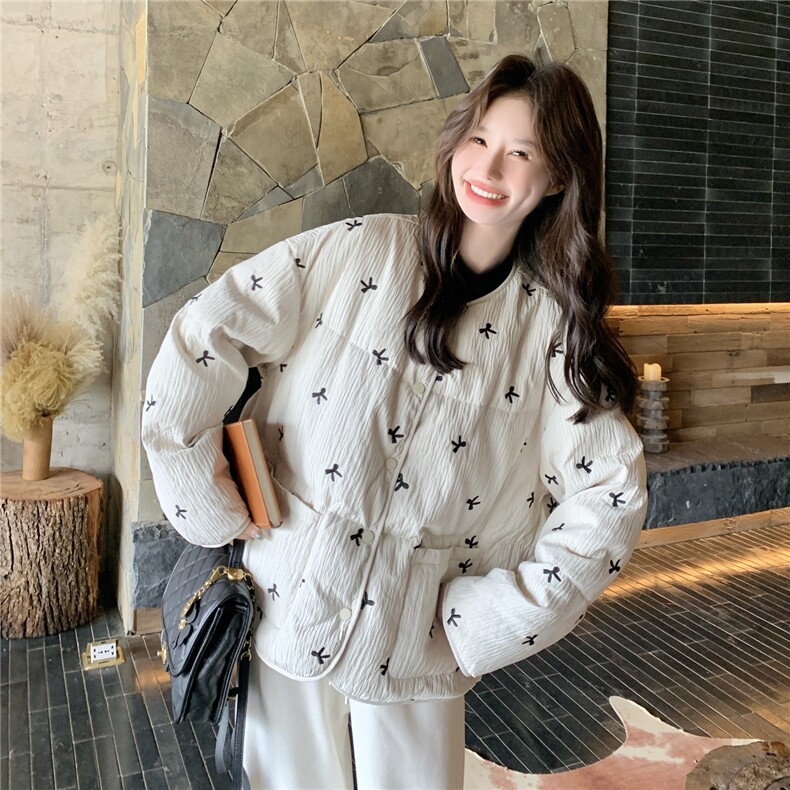 新款出货中刺绣羽绒外套90白鸭绒2C272-Y26-P310K458,女装羽绒服,2C272