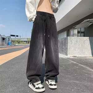垂坠感牛仔裤男潮牌ins宽松直筒裤高街美式K7018-P48图片