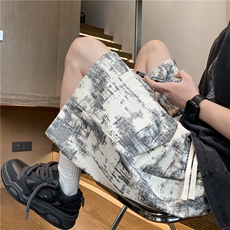 夏季新款扎染灯芯绒宽松休闲短裤B315-K25529-特p25控48，男装牛仔裤，电商B315