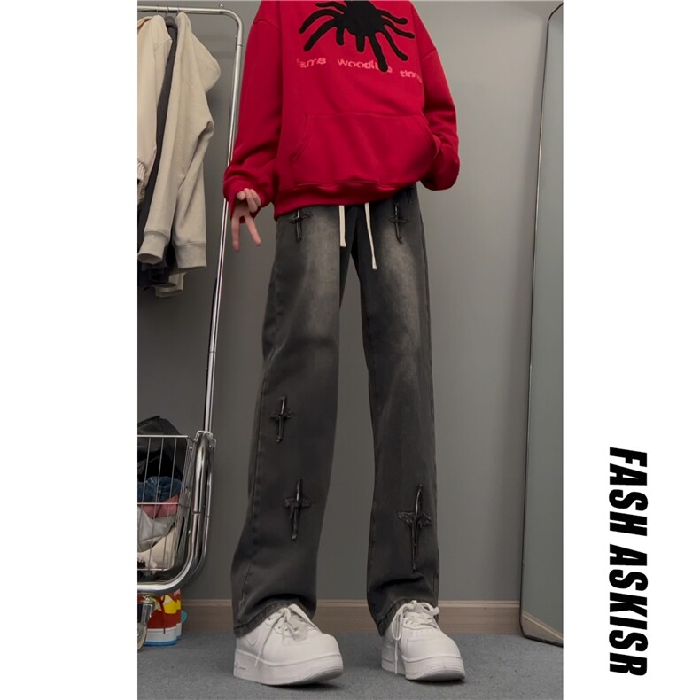 抖音得物品质百搭牛仔裤212-2-DY164-特P65,男装牛仔裤,星座808A-1