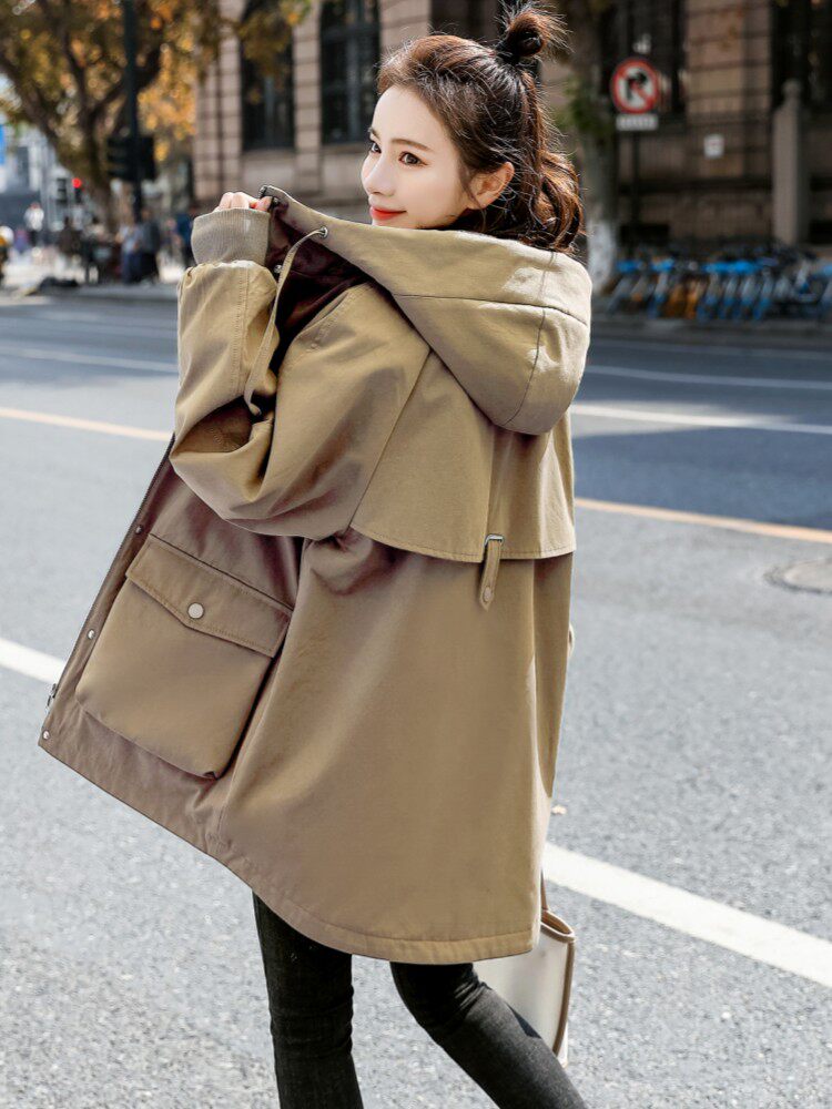 大码加绒加厚胖MM200斤派克服兔绒内里外套中长款棉服,女装棉衣/棉服,妃曼
