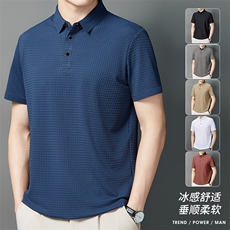 夏季新款无痕短袖Polo衫冰丝锦氨T恤HS1168-P38，男装T恤，星座1206（原A206）