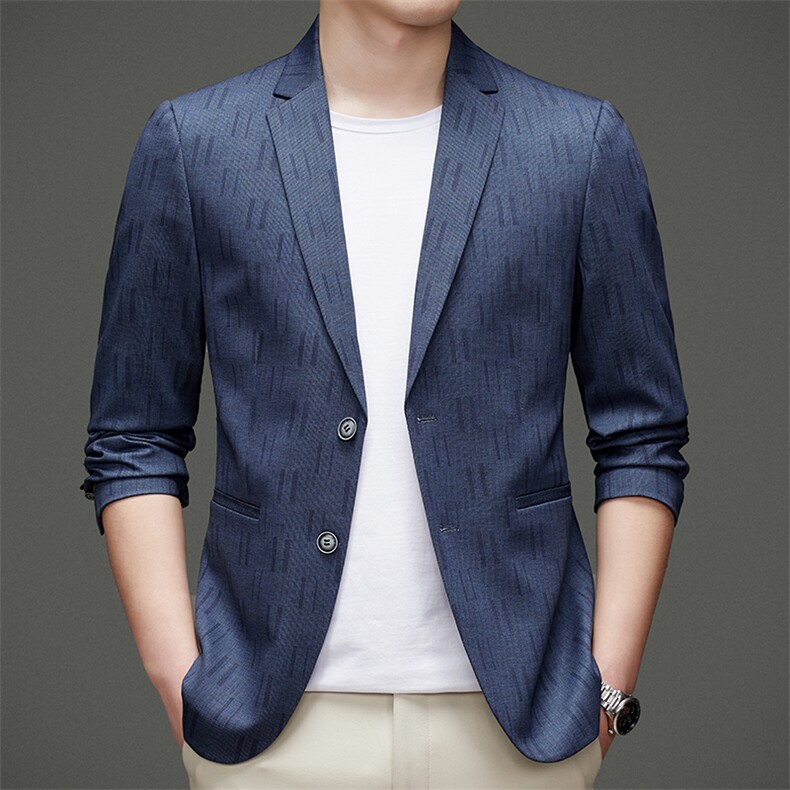 DJ2295钱塘2020-3新款时尚休闲简约秋冬季中年男士西服外套P147图片