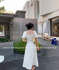 现货 花朵挂脖连衣裙,女装连衣裙,东町