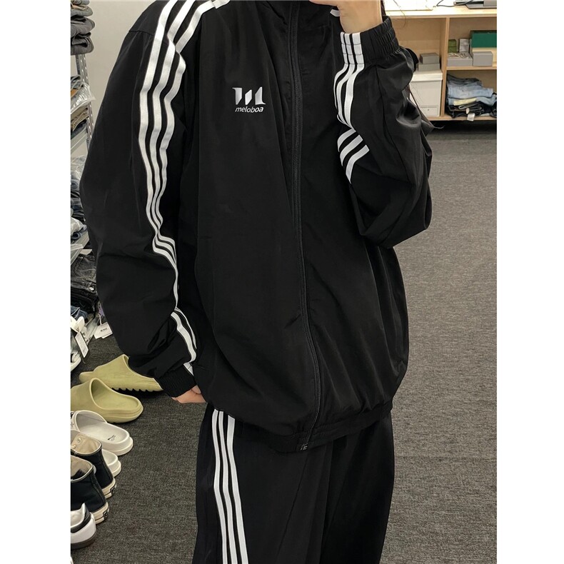三条杠夹克外套休闲长裤运动套装衣H1003P78裤KH123P58(网图）,男装夹克,电商A341