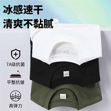 凉感拼接圆领结构拼接宽松T恤260克40支双纱313B-S28#-P34，男装T恤，星座313B