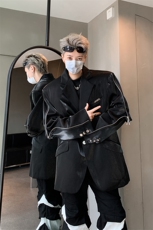 小众金属垫肩西装外套男设计感高级西服夹克XZ514-2-24234-P128，男装夹克，星座514-2(原B239)