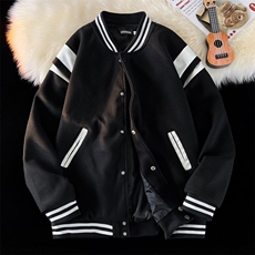 2025新款拼接撞色情侣装棒球服外套男潮牌615/P55，女装短外套，星座506B