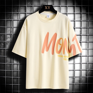短袖网格挂拍男t恤夏季休闲百搭字母圆领T恤男上衣TC3133-P25控45图片