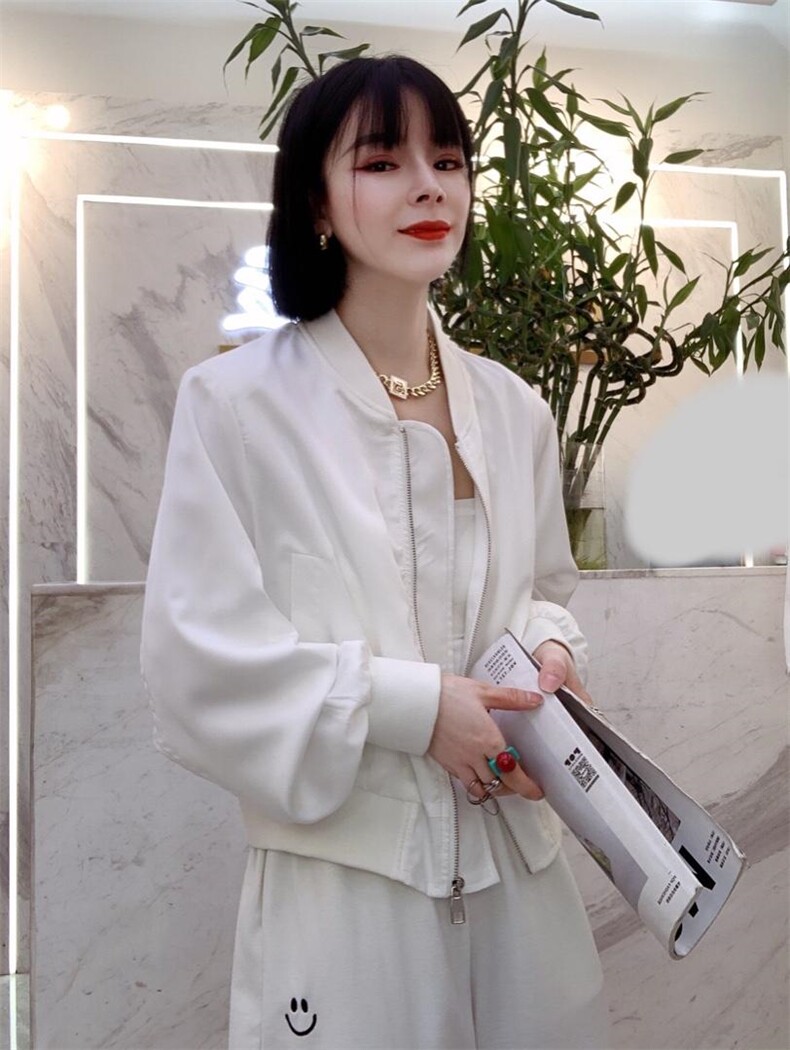 新款！欧货纯色醋酸面料棒球服外套，其它，瑟拉·女人缘