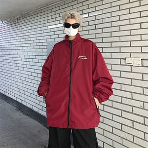 A782-P56 新款潮牌宽松休闲冲锋衣外套春秋季日系立领夹克衫男图片