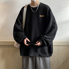 圆领卫衣男大码加厚加绒长袖t恤男S6293-P28，男装卫衣，电商A040