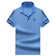 夏季新款男士翻领短袖t恤中年有领男装上衣服休闲POLO衫图片