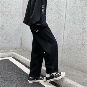 牛仔裤男垂感宽松阔腿裤潮流韩版直筒休闲百搭中性长裤k32-p40图片
