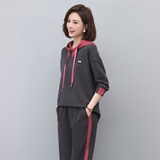 休闲运动服女士春秋2025春季新款妈妈春装时尚洋气卫衣，女装卫衣/绒衫，独衣靓