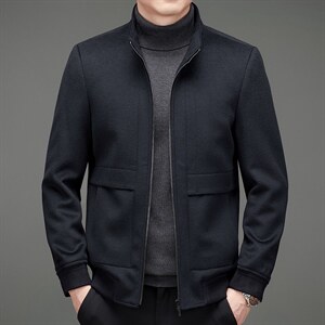 爸爸秋季外套中老年人男装夹克潮流休闲秋季上衣MNSAA212-P325,男装夹克,电商B212（原钱塘6029）