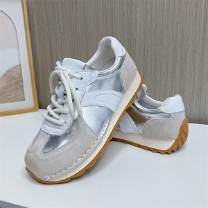 X3795-P165阿甘鞋女2024春季新款德训鞋女休闲百搭小白鞋女图片