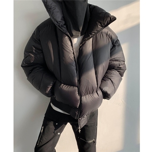 美式短款cleanfit十字星盔甲羽绒棉服面包服立领外套男 H1032P128图片