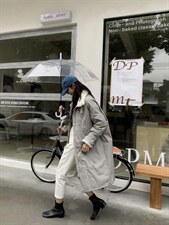 长款羊卷毛拼接羽绒外套 Size:SM，其它，里奈(1F)