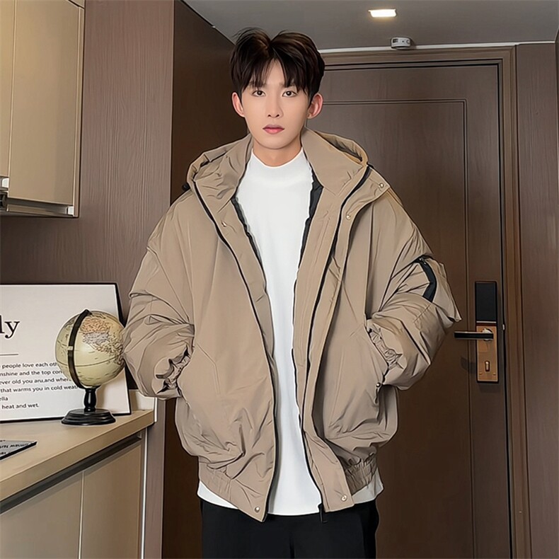 棉衣男ins潮牌潮流宽松休闲百搭棉服连帽复古棉袄MY1003-P100，男装棉衣，电商B381-1