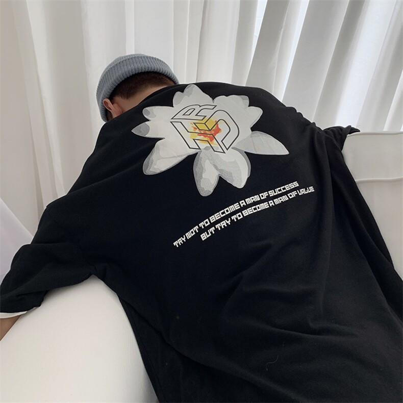 【】A003-HT1187-P25夏装新款花朵印花短袖T恤几物1,男装T恤,电商A003