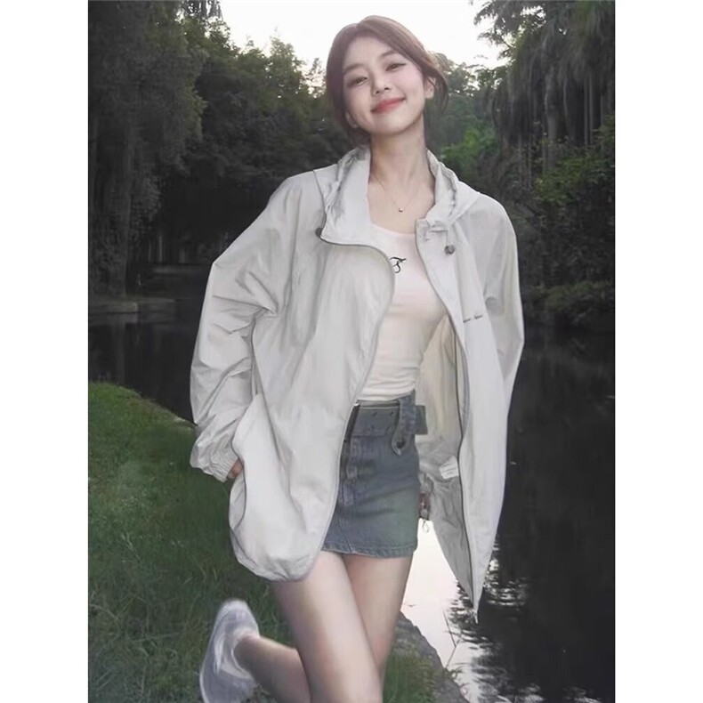 防晒衣女薄纱外穿夏季2025新款百搭宽松防紫外线薄款防晒服外套潮,男装防晒衣,星座1210-1