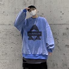 22新款秋复古美式水洗做旧宽松连帽男女中性卫衣301B-JB7900-P58，男装卫衣，星座301B