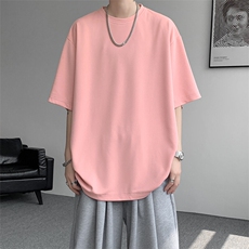 8XL-M高品质重磅棉光版纯色短袖T恤百搭款半截袖五分袖DX332特P23，男装T恤，电商D206-1