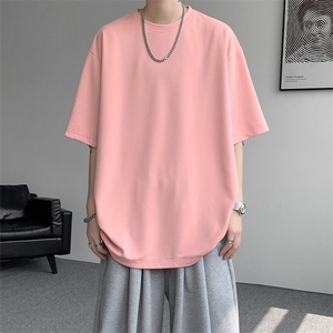 8XL-M高品质重磅棉光版纯色短袖T恤百搭款半截袖五分袖DX332特P23图片