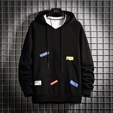 7XL-M 2023秋季新款潮牌连帽卫衣男慵懒风加肥加大码长袖控价88图片