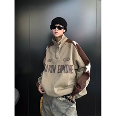 立领卫衣男春秋季新款美式潮流宽松休闲套头外套WY846-P47，女装短外套，星座208-5
