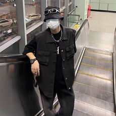美式高街牛仔马甲男韩版潮无袖2024秋冬新款ins宽松外套J8007-P53，男装背心/马甲，星座1109-3