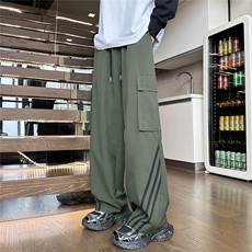 YK129特P32控59品质保障秋装垂感侧边织带舒适工装口袋休闲裤，男装工装外套，电商A249