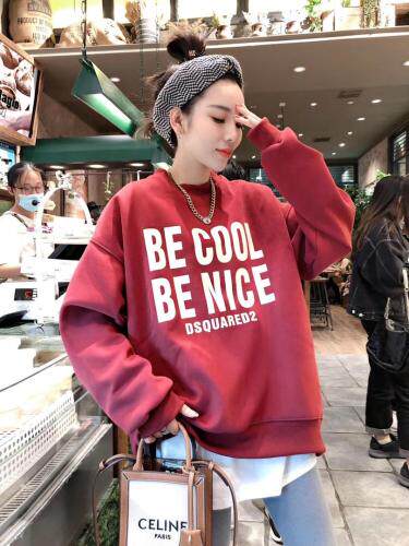 欧版字母加绒卫衣，女装卫衣/绒衫，一杭