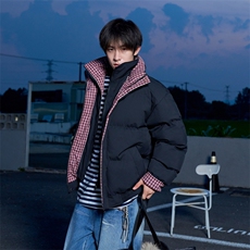 冬季新品得物美式潮流高品质格子加绒加厚棉衣外套棉服MY5566-P88，男装棉衣，星座610B-1