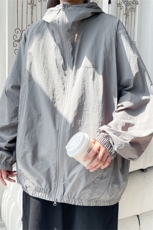 F159/P55有报告UPF50+紫外线防晒衣男个性连帽外套防晒服上衣，男装防晒衣，电商基地A050