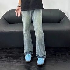 美式高街牛仔裤男春秋季穿搭高级感显瘦直筒裤子1008-WL8488-P45，男装牛仔裤，星座1008