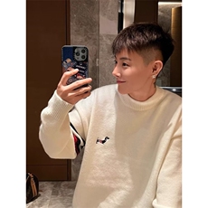 新款毛衣男可单穿圆领中学生男女青少年针织打底衫MYZ435，男装T恤，星座516A