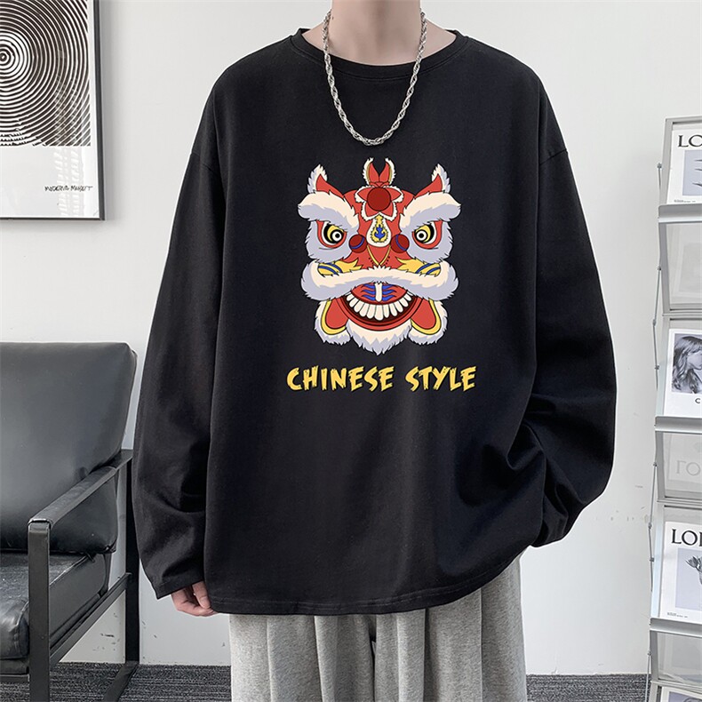 控48重磅230g纯棉长袖t恤男大码圆领卫衣打底衫TX3185-P28,男装T恤,电商A040