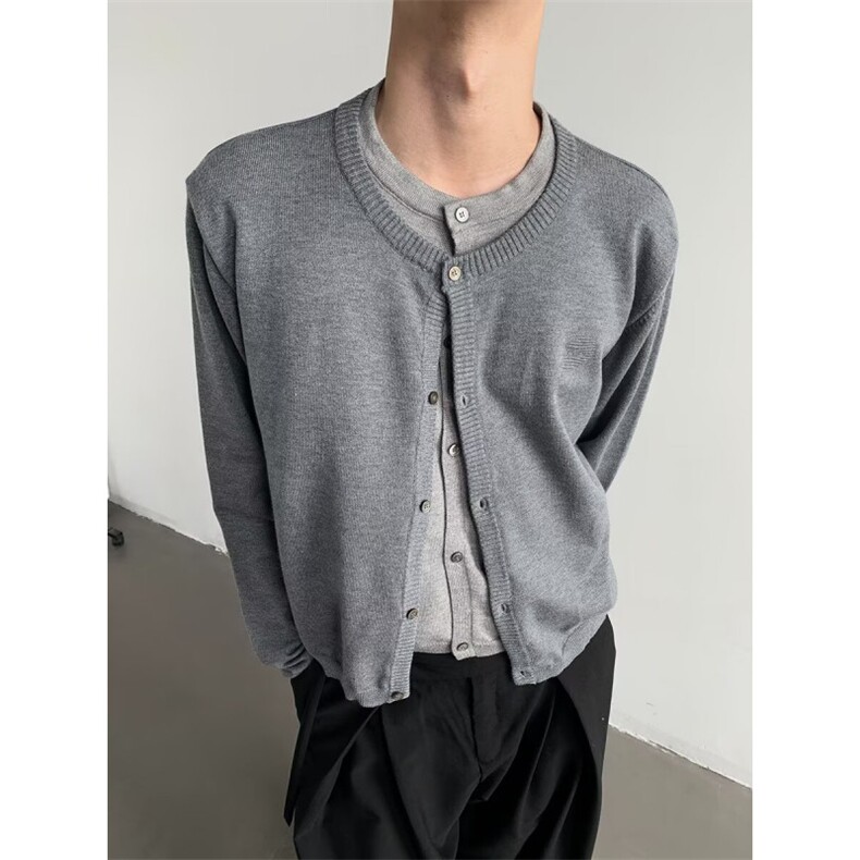 1506-1/ZM171/P66女生高级感假两件拼接针织衫,男装针织衫/毛衣,星座1506-1