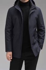 白鹅绒羽绒服休闲脱卸帽男时尚冬装爸爸装外套上衣NRZ860128-P410，男装羽绒服，电商B212（原钱塘6029）
