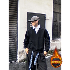 男新款流行潮流百搭加绒加厚假两件时尚日系简约WJ208-P55，男装卫衣，星座208-5