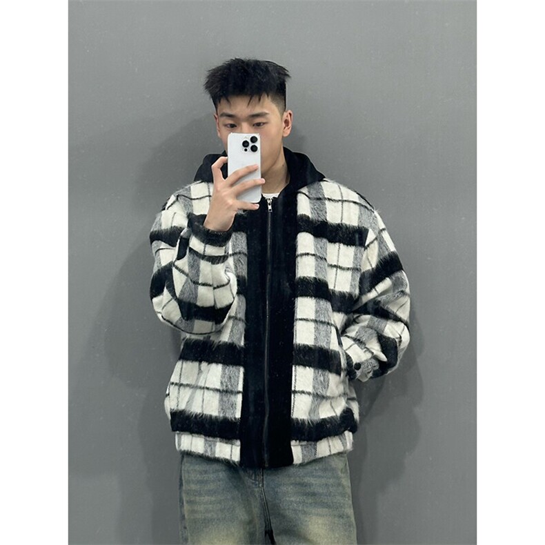自拍图有版权YK86028-P115秋装新款拼色连帽夹克外套,男装夹克,电商A086-1
