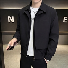 春款2026轻熟风抖音纯色休闲立领夹克店主风A236-JK665-P130，男装夹克，电商A236