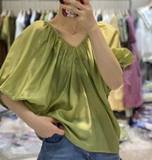 新款洋气V领后背系绳小心机小衫，其它，L·H·X