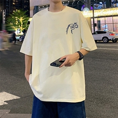 T739P26夏季新品港风高街美式短袖T恤宽松ins重磅纯棉体恤，男装T恤，星座304A